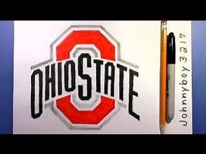 How To Draw Ohio State Logo Part 2 University College Football Basketball NCAA sport fans Top 10