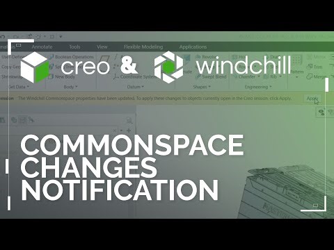 Notification to Synchronize Commonspace Changes | Creo 12