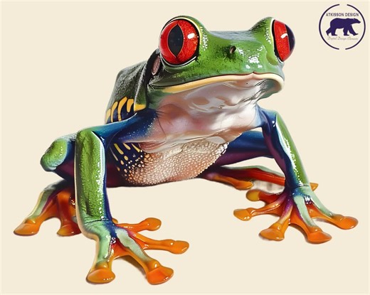 Frog Clipart Red-eyed Tree Frog Artistic PNG Tree Frogs SVG Vector Graphics Frog Artwork Printable Downloadable Images Sublimation Clip Art - Etsy UK