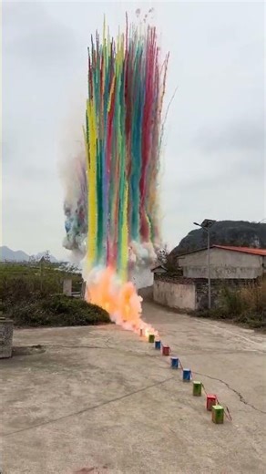 Colorful Fireworks Reversed – Smoke Goes Back Into the Sky! 🎆🔄