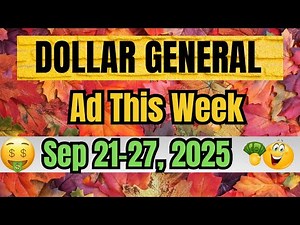 Dollar General Weekly Ad Savings‼️ | September 21–27 Must Grab Deals #dollargeneral