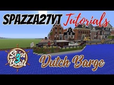 Minecraft Dutch Barge , Boat Ship Tutorial