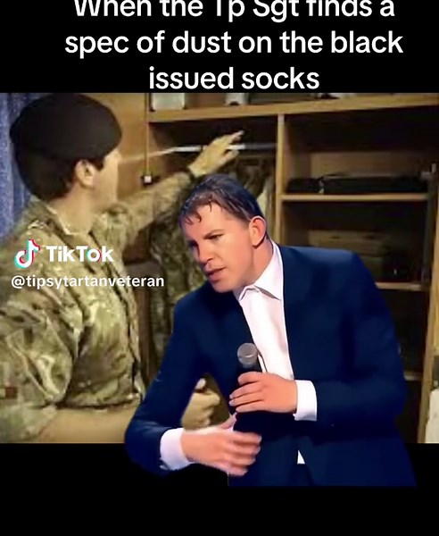 Military Humor: Dust on Issued Socks Reaction