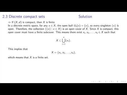Functional Analysis_2. Compact Sets_2.3_Discrete compact sets