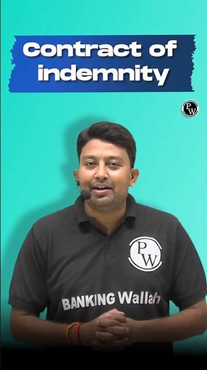 Contract of Indemnity Explained #ytshorts #pw #jaiibcaiibwallah