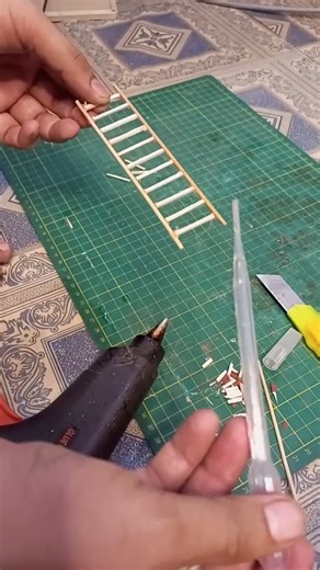 Mini Ladder DIY #diy #craft #mini #architecture #miniature #shorts #process