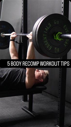 Want to build muscle and lose fat simultaneously? It’s possible. Use these 5 body recomposition workout plan tips (gym or home). #BodyRecomposition #LiveLean #FatLoss #MuscleBuilding #HomeWorkout #fitnesstips | Live Lean TV