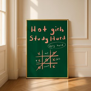 Hot Girls Study Hard Poster: Dorm Room Motivational Quote (digital Download) - Etsy Canada