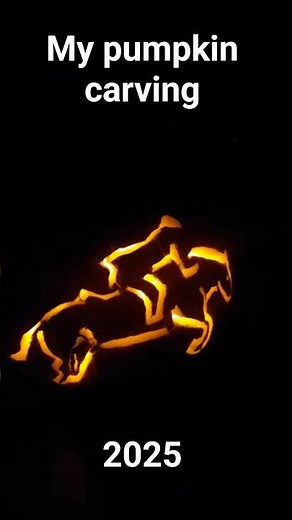 Horse pumpkin carving have to see process took me 1 hour! #youtube #horse #pumpkin #halloween #best