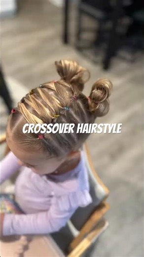 Easy Crossover Hairstyle ✨ Looks Hard but Isn’t! #shorts
