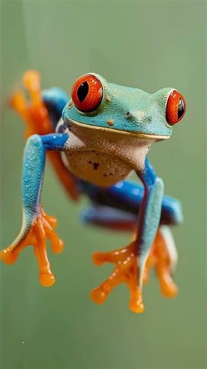 Red-Eyed Tree Frog: The Jungle’s Master of Disguise #animalfacts #worldofthewild #animalscience