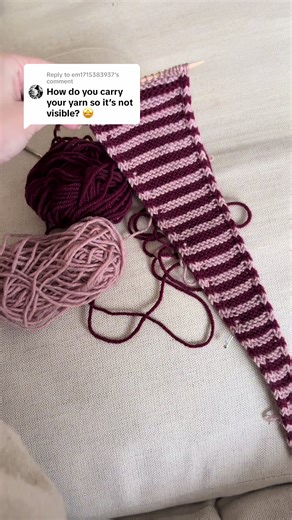 How to Carry Yarn in I-Cord for Striped Sophie Scarf