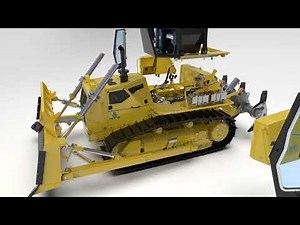 Solid Edge Bulldozer Animation with Keyshot