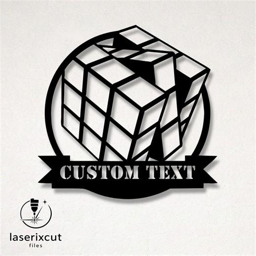 Custom Rubiks Cube SVG, Speedcuber Name Sign, Puzzle Laser Cut File, Retro 80s Wall Art, CNC Vector - Etsy