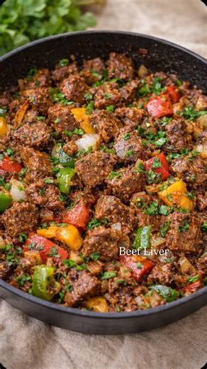 Dry Beef Liver Recipe Ingredients • Beef liver from @rennil_olchekut • Cooking oil • Onions (brown & white) • Minced garlic • Tomato paste • Wet spices (ginger, garlic paste, etc.) • Dry spices (paprika, curry powder, black pepper, salt) • Green hohos • Coloured peppers • Fresh dhania • A little water ⸻ Method 1. Heat oil in a pot. Add brown onions and sauté until soft and fragrant. 2. Add the beef liver, stir well, cover, and let it cook until the natural juices dry up. 3. Add minced garlic and