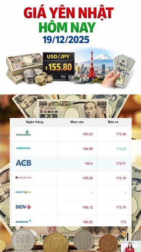 Japanese Yen exchange rate today, December 19, 2025 | Will the JPY increase or decrease? Latest u...