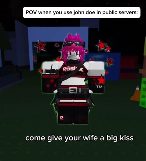 Pov using john doe in public servers (roblox)