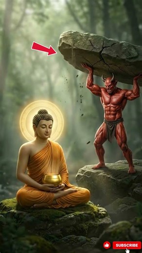 The Stone Vanished Before Buddha’s Light 🙏 A Powerful Lesson of Compassion & Karma #buddha #faith