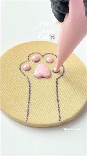 Paw Cat Cookie 🐈 Recipes and Cutters link in bio #cookiedecorating #satisfying #cat