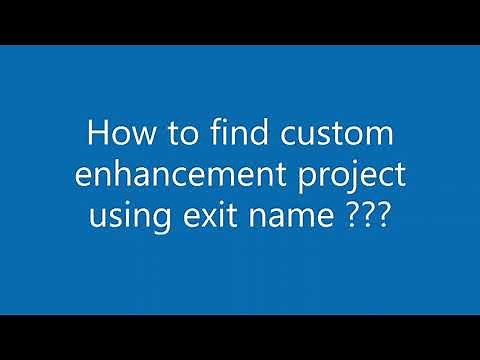 How to find custom CMOD project using exit name ???