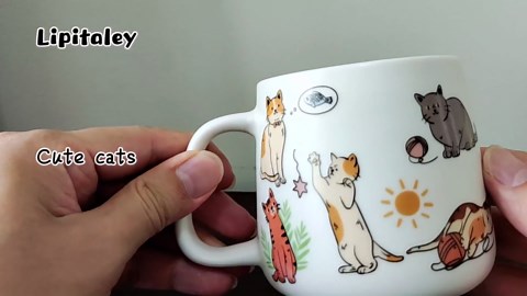 Cat Mug - Cute Stoneware Cat Coffee Cup, Perfect For Mocha Latte, Cappuccino, Espresso, Tea - Dishwasher Safe, 12oz