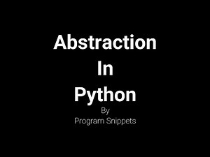 Abstraction in Python
