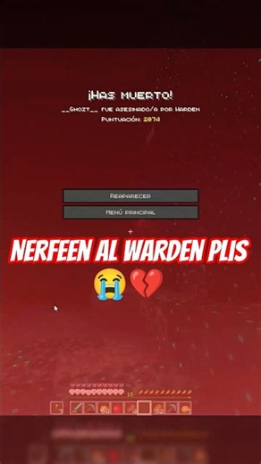 nerfeen al warden plis :( #minecraft #clips