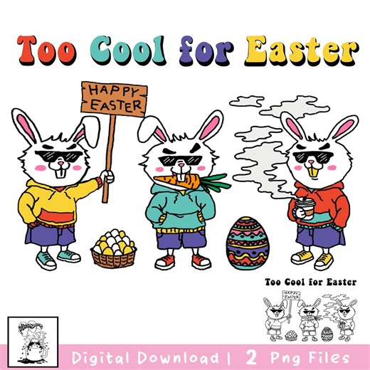 Funny Easter Bunny Png,doodle Clipart, Egg Design,rabbit Sunglasses, Sublimation PNG, Instant Download - Etsy
