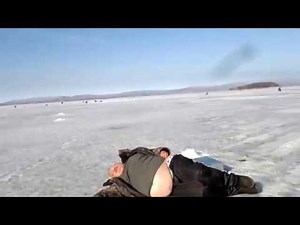 Only In Russia Drunk Sleeps On Ice