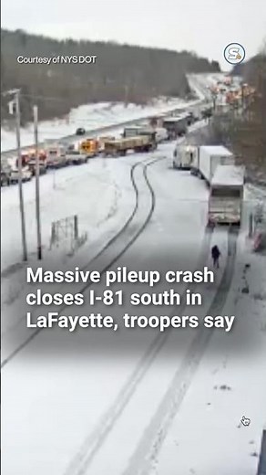 Massive pileup crash closes I-81 south in LaFayette, troopers say