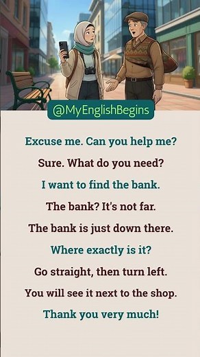 English Speaking Practice | Easy Daily English Conversation | Asking for Directions in English