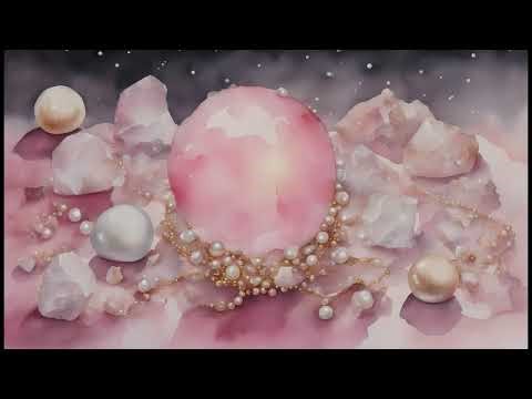 1 Hour Marimba and Drums ~ Peaceful Fantasy Music ~ Instrumental Background with Watercolour Images