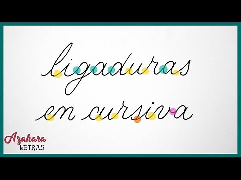 Cómo hacer ligaduras en cursiva