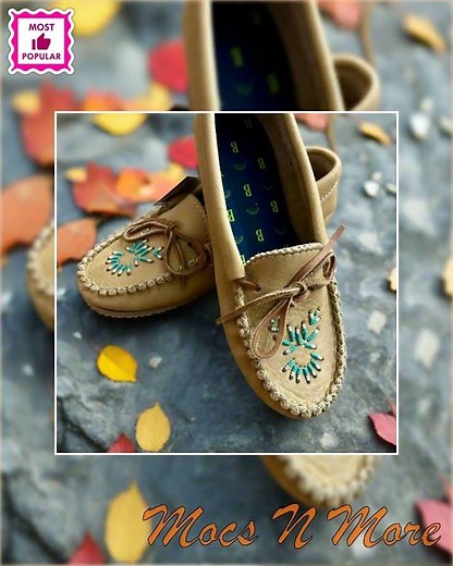NEW Women Leather Moccasins - Outdoor/Indoor Unlined Oak