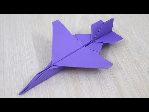 How to Make a Paper Jet Fighter Airplane - Origami Fighter Jet