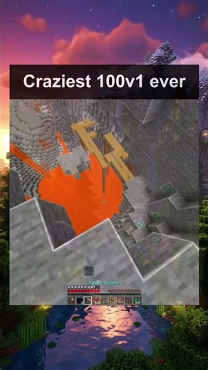 1 Player vs 100 Players in Minecraft... 😱 #shorts #minecraft