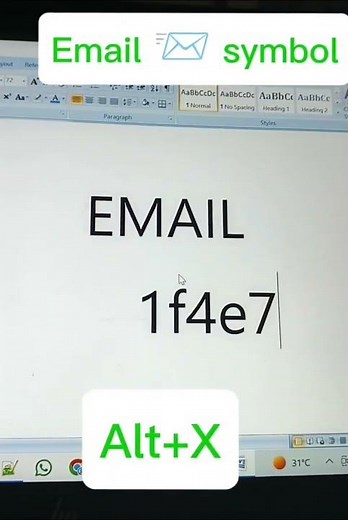 How to add email icon to MS World #tech #shorts #logo #solution