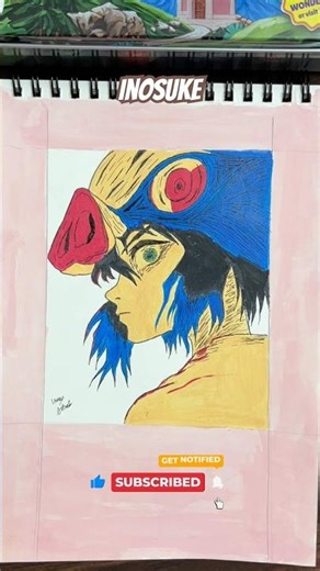 Inosuke Hashibira Epic Anime Art | Demon Slayer 🔥 #shorts