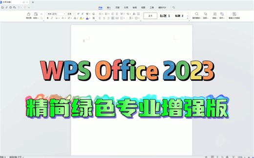 WPS2023精简绿色专业增强版，永久可用