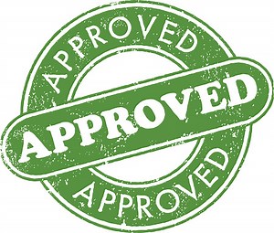 Quality Control-zugelassenen Stempel Tinte Zeichen Symbol Hintergrund