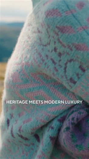 Revitalizing Heritage: The Highland Sweater combines classic Dale of Norway patterns with fresh color combinations and luxurious alpaca softness. | Dale of Norway