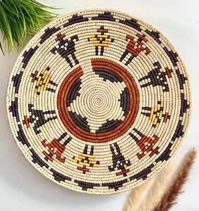 Authentic Southwest Navajo Inspired Hand Woven Basket, Handmade Home Art and Wall Decor, Wallart, Display Sisal Baskets, Mother Day Gift - Etsy