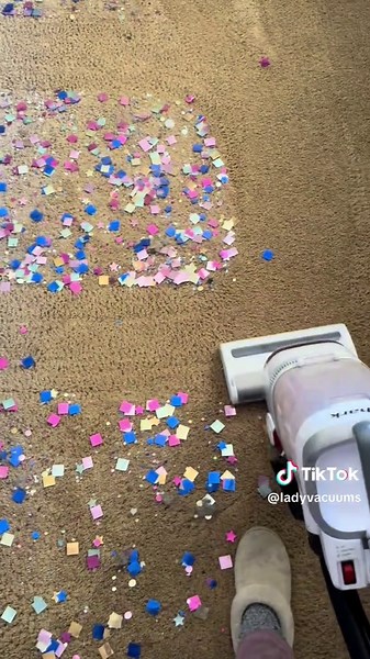 Confetti Cleanup Challenge: Satisfying Vacuuming Sounds