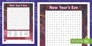 Happy New Year's Word Search