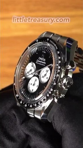 Check out these HOT Case Measurements and Details of the Omega Reverse Panda Speedmaster Moonwatch