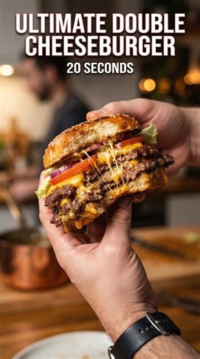 Ultimate Double Cheeseburger Recipe — Smash Burger Cooking Tutorial #cookingtutorial#cheeseburger