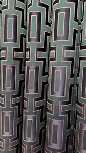 Green Geometric Curtain: Luxury Black & Gold Pattern Drapery - Etsy