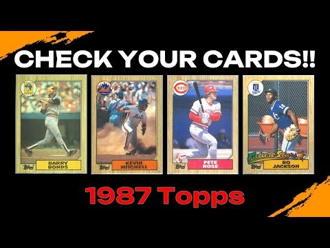 50 Most Valuable 1987 Topps Baseball Cards - Rookies and More!