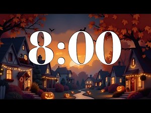 8 Minute Fall Halloween Timer – Cozy, Spooky Autumn Lofi Music | October Classrooms, Study, & Focus