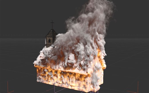 【C4D教程】使用pyro烟火系统制作真实的蔓延燃烧效果